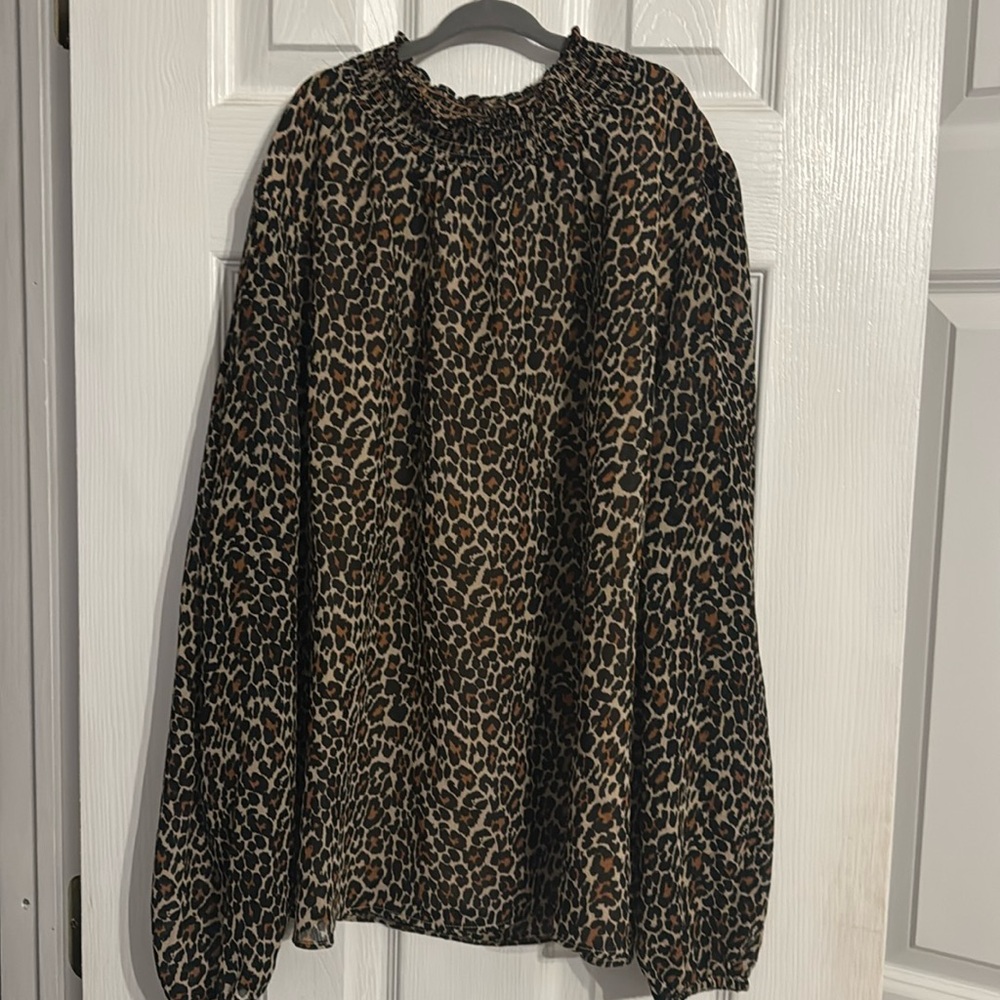 J crew leopard print blouse